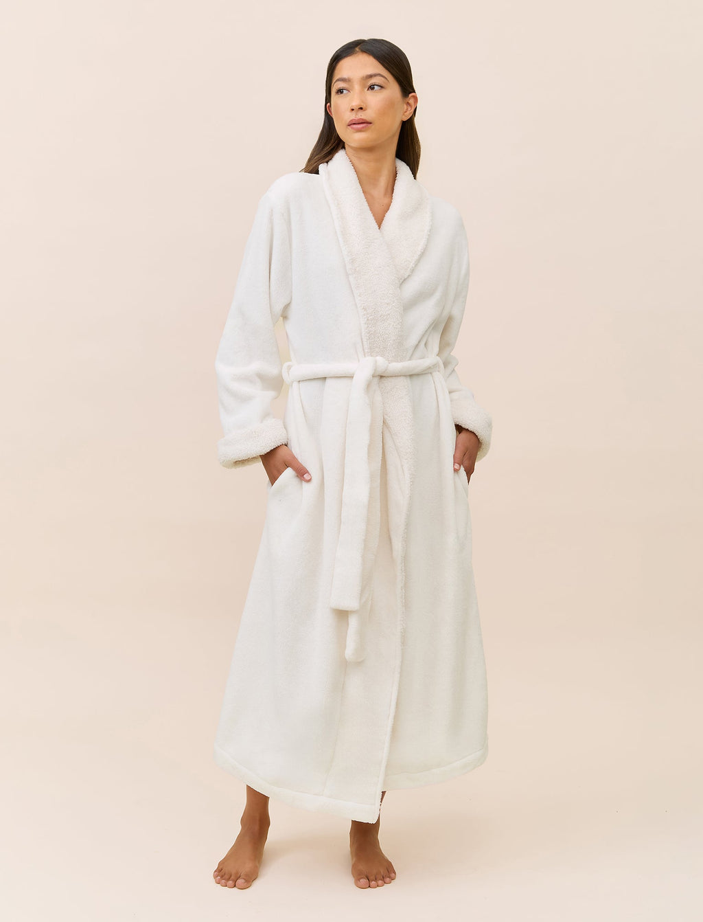 Plush Sherpa Robe & Sleep Mask