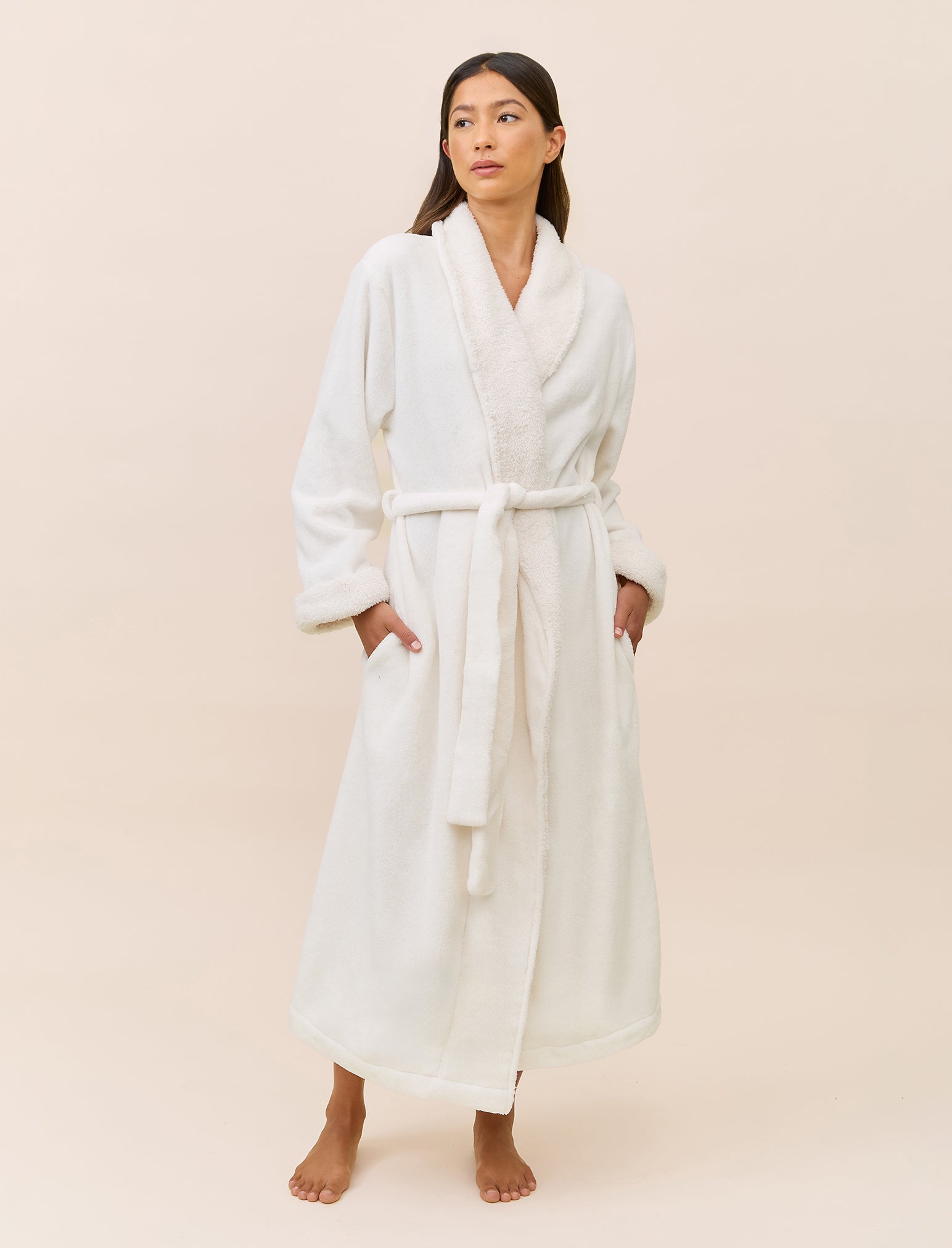 Plush Sherpa Robe & Sleep Mask