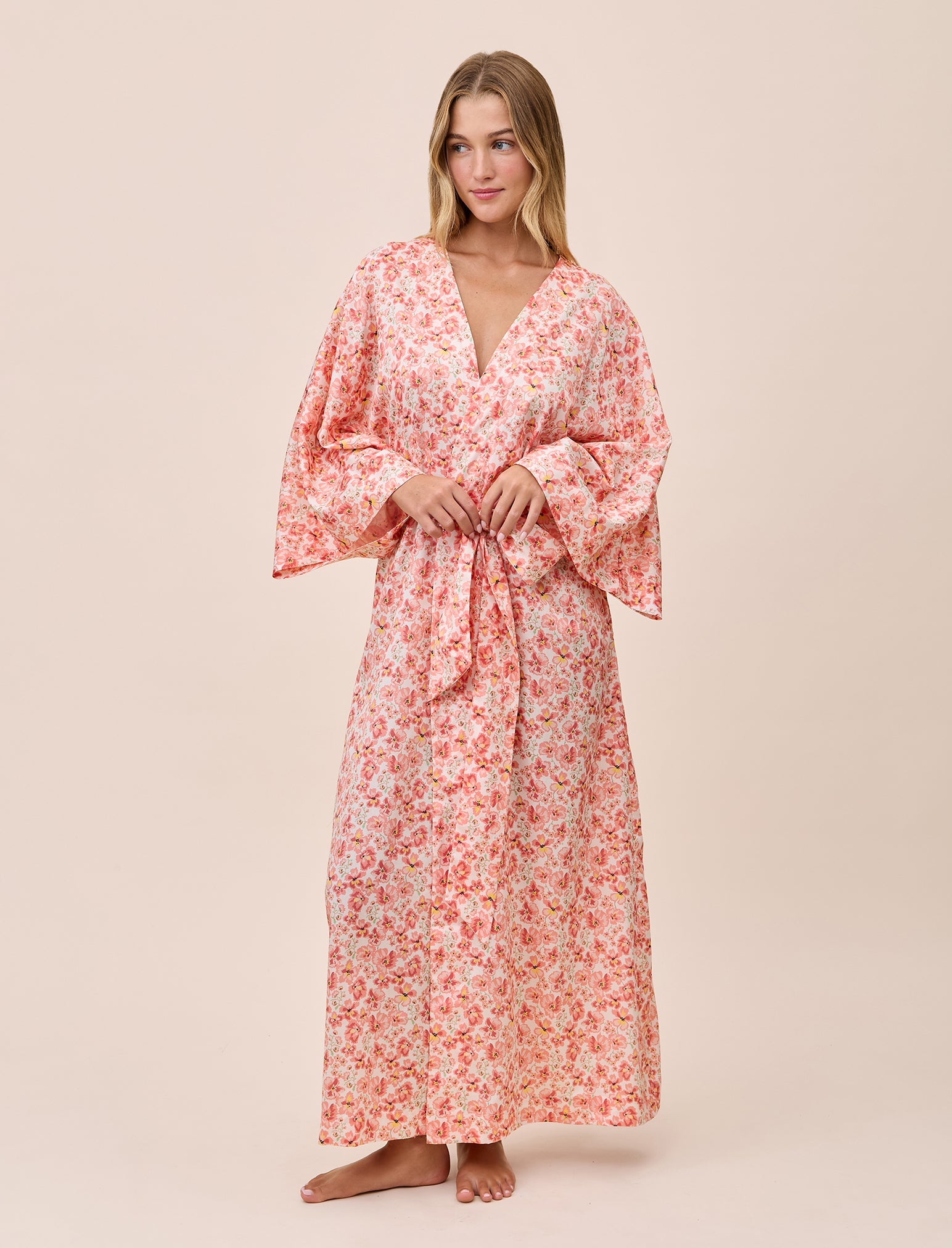 Molly Sims Cotton Kimono Maxi Robe