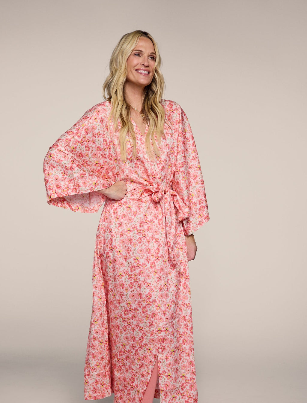Molly Sims Cotton Kimono Maxi Robe